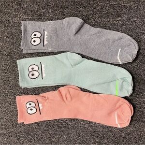 Fun Character Socks Set - Gray, Mint, and Pink